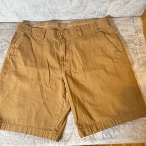 Weatherproof Vintage Shorts Mens 38 Tan Cotton Stretch Casual Summer Shorts
